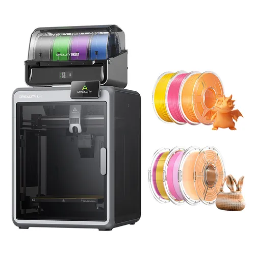 Creality K2 Combo 3D Printer + 6kg Mecpow HS PETG Filament - Pink/Orange/Yellow/Orange-White/Pink-Yellow/Pink-White