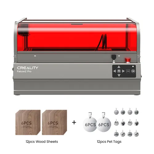 Creality Falcon2 Pro 40W Laser + 12pcs Wood Sheets + 12pcs Pet Tags