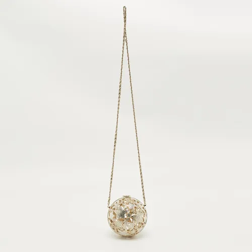 Chanel Gold Crystals and Gold Tone Metal Clutches