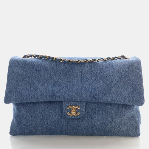 Chanel Souplissimo Maxi Blue Denim Shoulder Bag