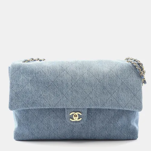 Chanel Souplissimo Maxi Blue Denim Flap Bag