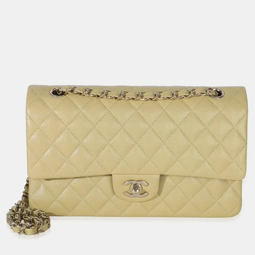 Chanel Classic Medium Olive Caviar Leather Double Flap Bag