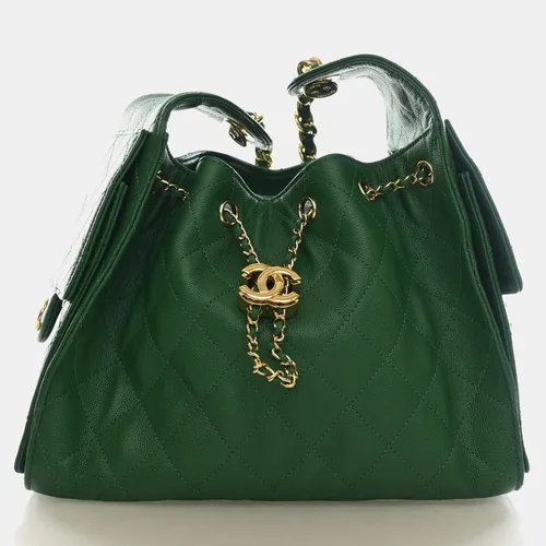 Chanel Small 25 Hobo Green Caviar Calfskin Leather Shoulder Bag