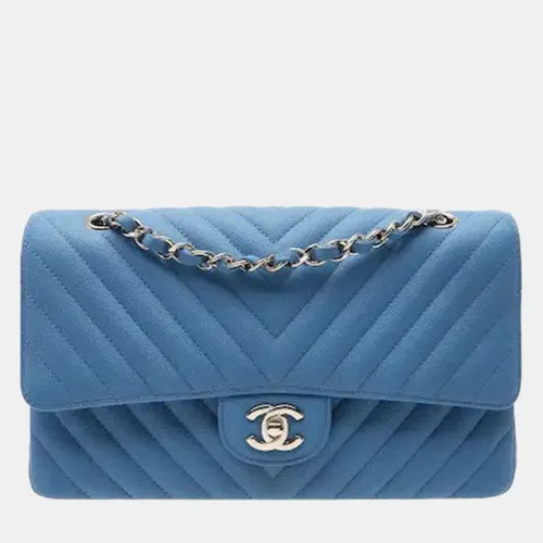 Chanel Classic Chevron Medium Sky Blue