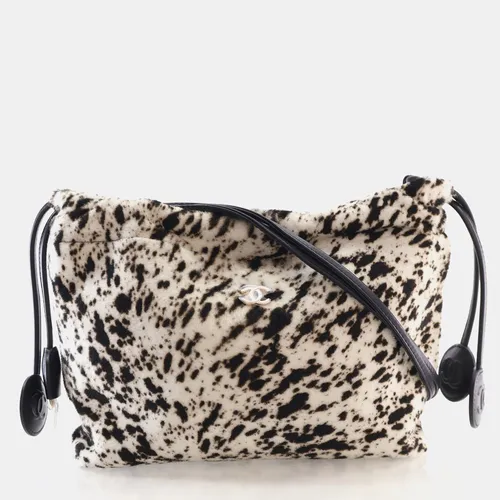 Chanel Chic Lady White Black Printed Pony