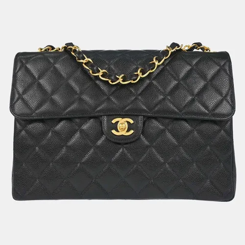 Chanel Classic Flap Jumbo Black Caviar