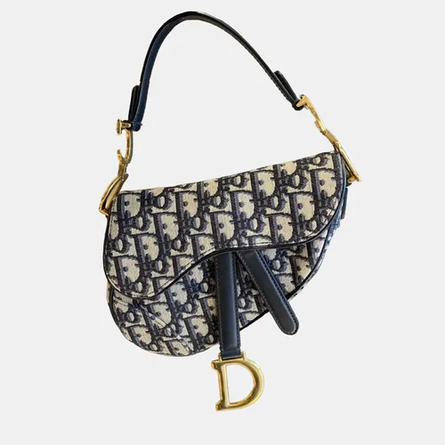 Dior Saddle Blue Oblique Jacquard Shoulder