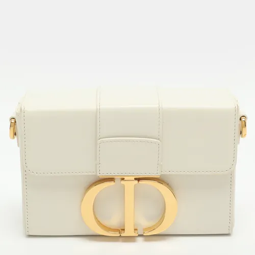 Dior 30 Montaigne Off White Leather Box
