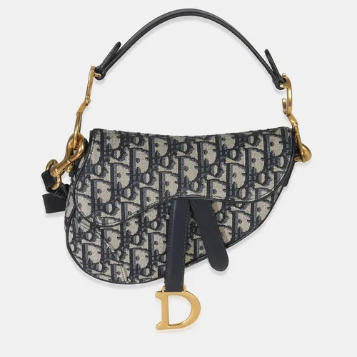 Christian Dior Blue Oblique Canvas Mini