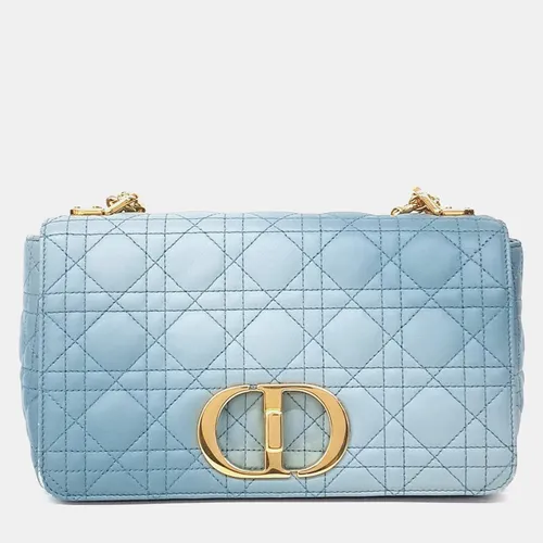 Dior Caro Medium Blue Cannage Lambskin
