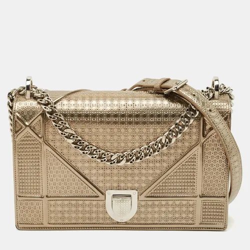 Dior Metallic Micro Cannage Patent Leather