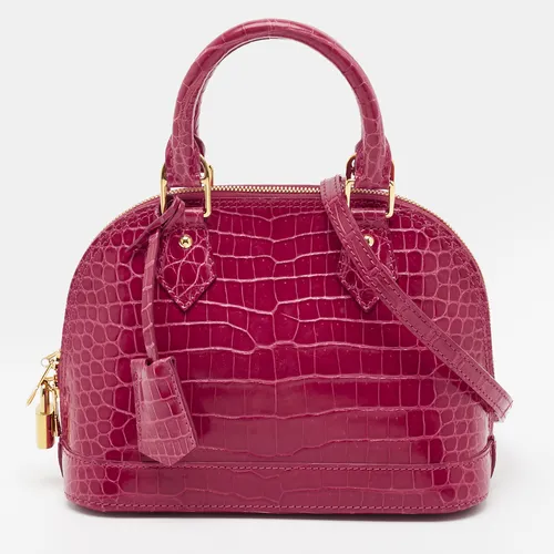 Louis Vuitton Alma BB Grenade Crocodile