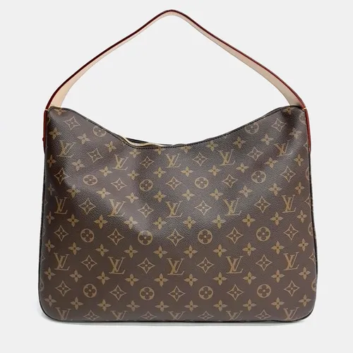 Louis Vuitton Brown PVC Monogram Slouch MM