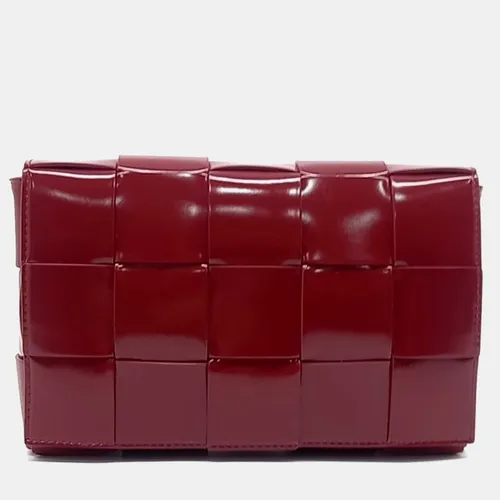 Bottega Veneta Leather Red Cassette Bag