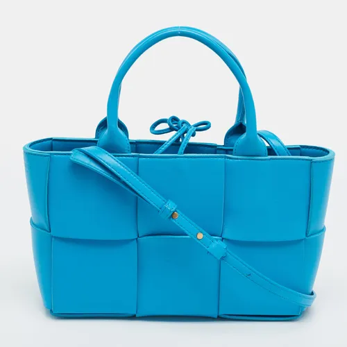 Bottega Veneta Arco Mini Blue Intreccio