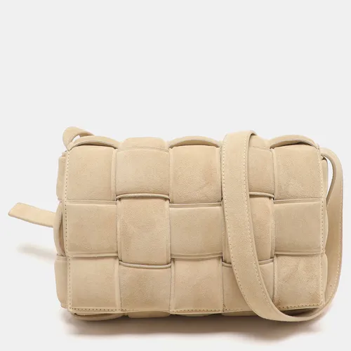 Bottega Veneta Cassette Padded Beige Suede