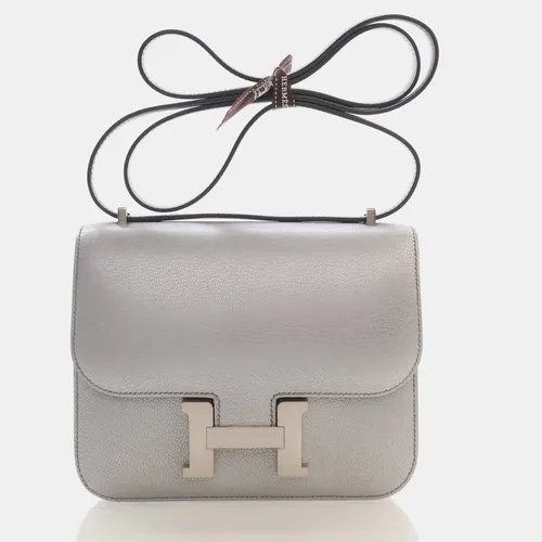 Hermes Constance 18 Argent Chevre