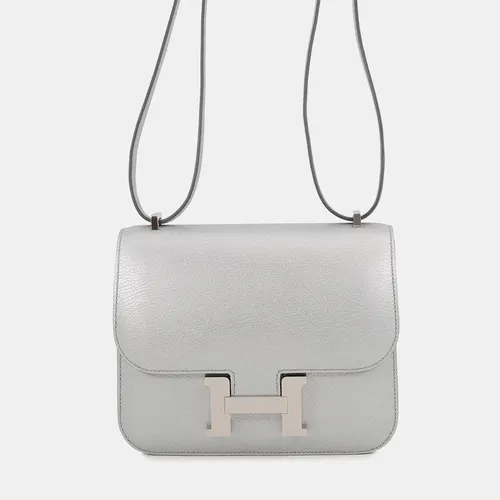 Hermes Constance Iii Mini Argent Chevre