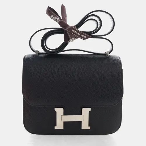 Hermes Constance 18 Black Epsom Calfskin