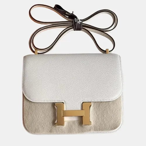 Hermes Constance 19 Cream Chevre Leather