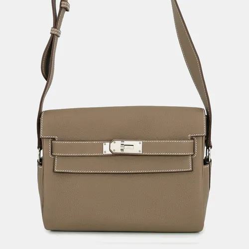 Hermes Kelly Messenger PM Etoupe Evercolor