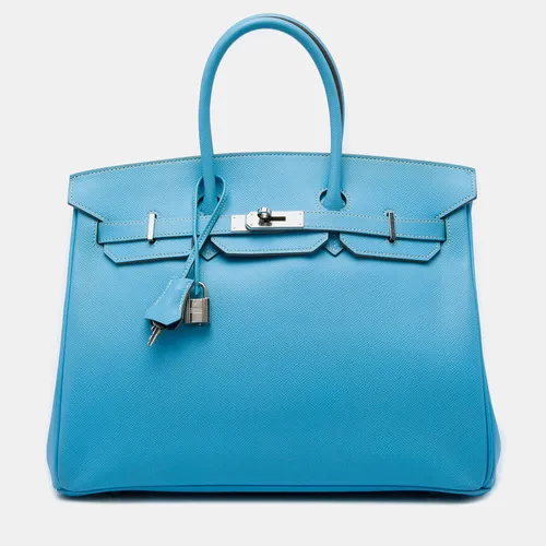 Hermes Birkin 35 Blue Celeste Epsom