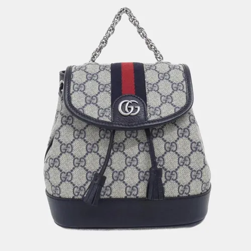 Gucci Ophidia Mini Blue GG Supreme Canvas