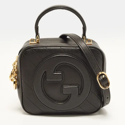 Gucci Blondie Black Diagonal Quilt Leather