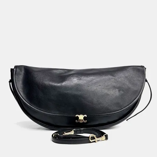 Celine Soft Triomphe PM Black Calfskin