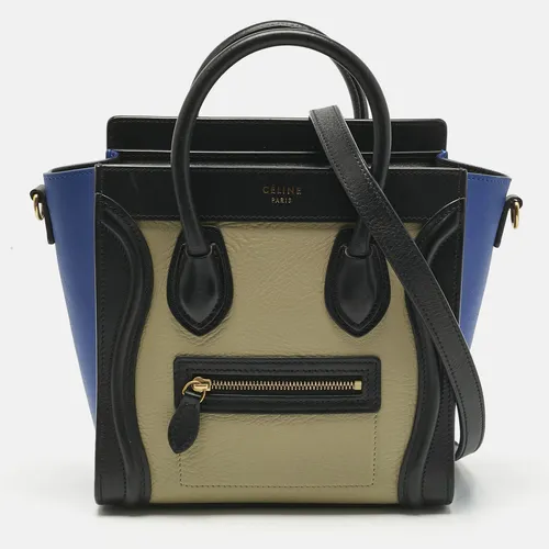 Celine Luggage Multicolor Leather Tote Bag