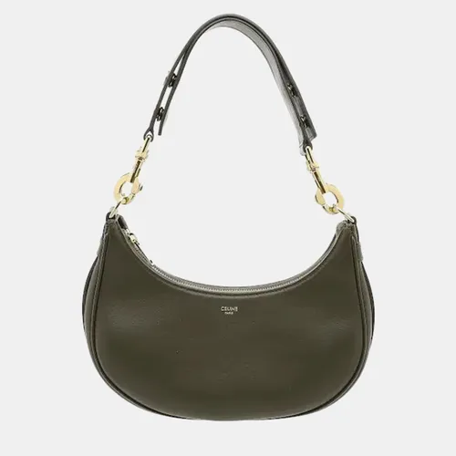 Celine Ava Medium Dark Olive Smooth