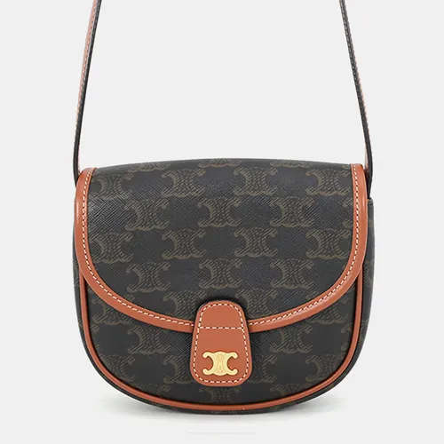 Celine Triomphe Mini Buzzas Brown Monogram