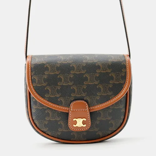 Celine Mini Busas Triomphe Canvas Calfskin