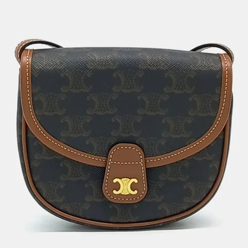 Celine Triomphe Mini Besace Black Brown