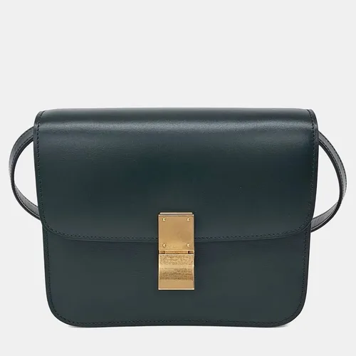 Celine Classic Box Tin Medium Green