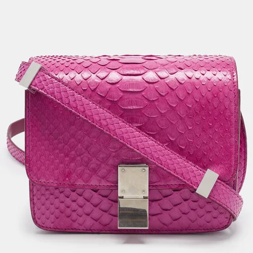 Celine Classic Box Small Purple Python