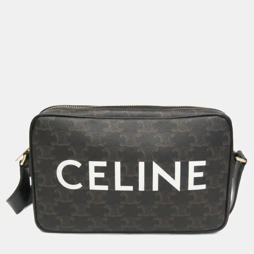 Celine Triomphe Horizontal Medium Black