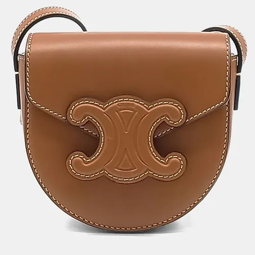 Celine Triumph Cuir Brown Leather Mini
