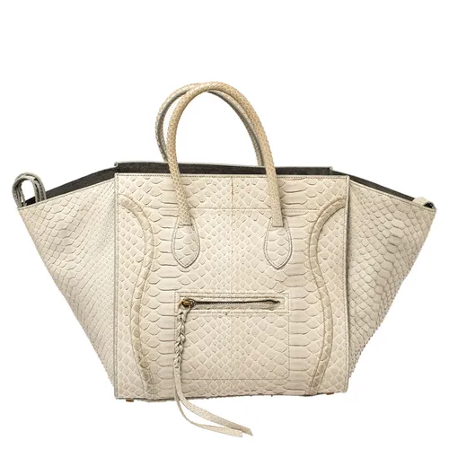 Celine Luggage Phantom Grey Python Leather