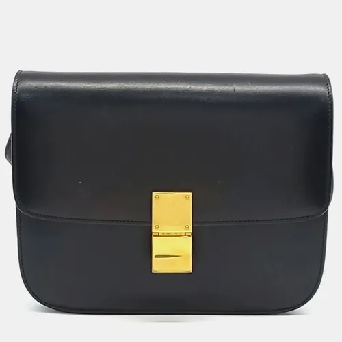 Celine Classic Box Medium Black Smooth
