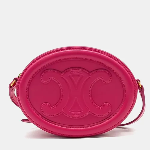 Celine Oval Pulse Pink Leather Crossbody