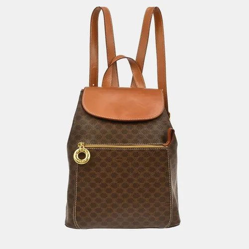 Celine Macadam Mini Brown Monogram Coated