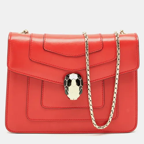 Bvlgari Serpenti Forever Small Red Leather