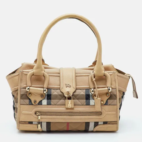 Burberry Manor Large Beige Quilted House