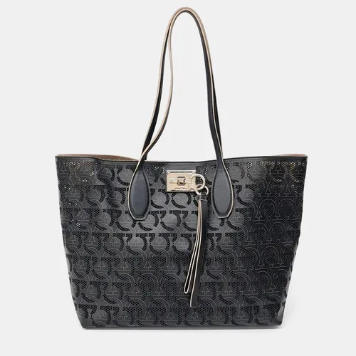 Salvatore Ferragamo Black Leather Studio