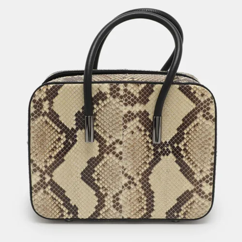 Tom Ford Black/Beige Leather and Python