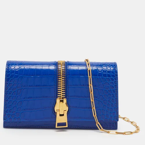 Tom Ford Sedgewick Blue Croc Embossed