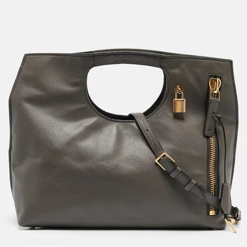 Tom Ford Grey Leather Shoulder Bags
