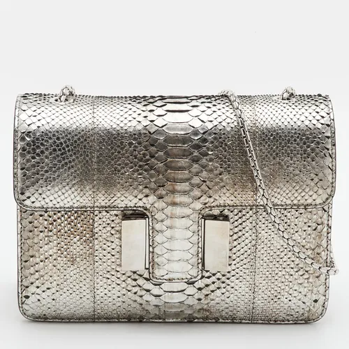 Tom Ford Sienna Medium Silver Python