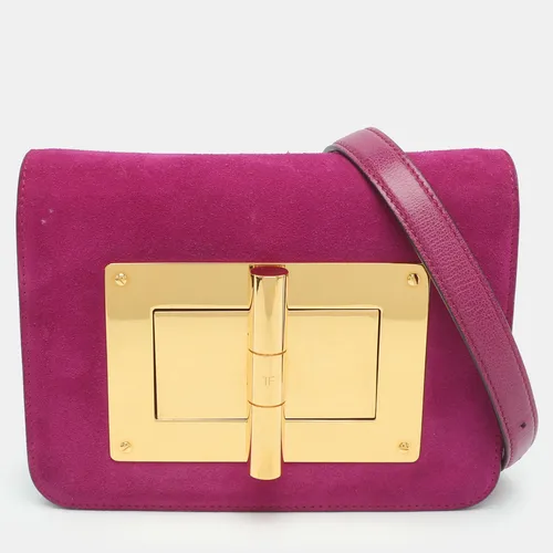 Tom Ford Natalia Small Magenta Suede